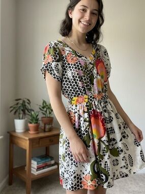 Bar III Black and White Midi Dress